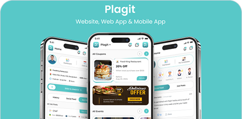 Plagit — Website, Web App & Mobile App